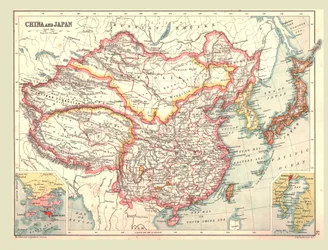 Map of China and Japan