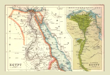 Map of Egypt, 1902