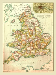 Map of England and Wales
