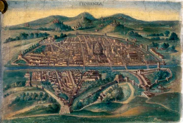 Map of Florence, 15th century