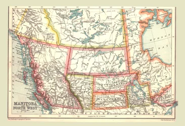 Map of Manitoba and the North West, 1902