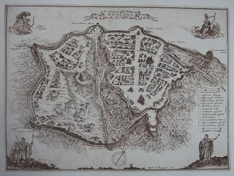 Map of Poltava in the Early 18th Century