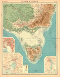 Map of Victoria and Tasmania