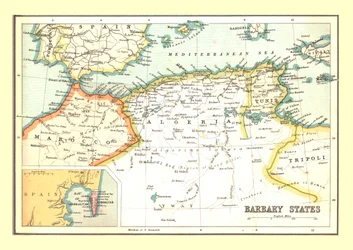 Map of the Barbary States, 1902