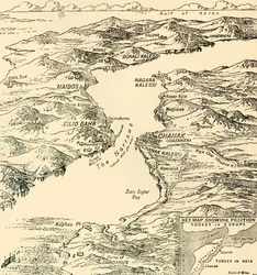 Map of the Dardanelles, First World War, 1915, c1920