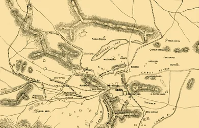 Map of the Fighting in the Chardeh Valley
