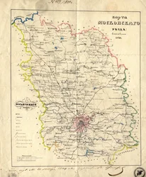 Map of the Moscow Governorate, 1849