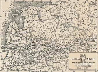 Map of the Russian Campaign, 1812