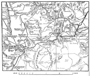 Map to Illustrate the Operations Round Colesberg, 1902