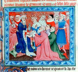 Marco Polo, Venetian Traveller and Merchant Meeting Kublai Khan