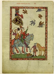 Margrave Henry III of Meissen From the Codex Manesse, Between 1305 and 1340