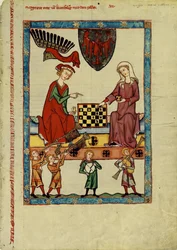 Margrave Otto IV of Brandenburg Playing Chess From the Codex Manesse