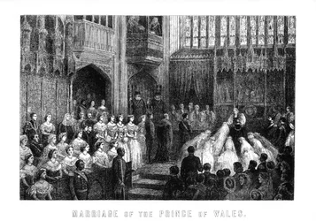 Marriage of the Prince of Wales, St Georges Chapel, Windsor on 10 March 1863