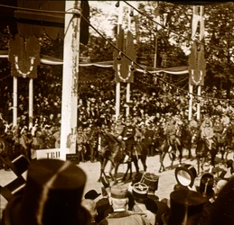 Marshal Ferdinand Foch and General Joseph Joffre During Victory Parade, Paris, France
