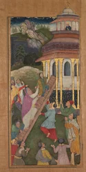 Mary Ascends the Stairs to the Temple, from a Mirat al-quds Mirror of Holiness