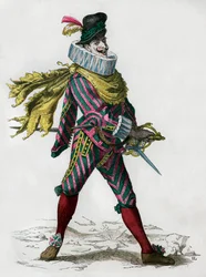 Matamore, captain, hired killer, Spanish type, 17th century, 1882-1884