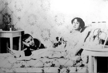 Mathilde Kschessinska, Russian Prima Ballerina, with Her Son, Volodya