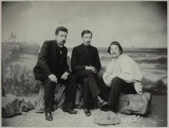 Maxim Gorky, Ivan Bunin and Nikolai Teleshov, 1900