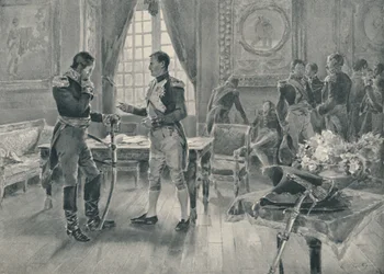 Meeting of Napoleon and Tolstoi in Paris