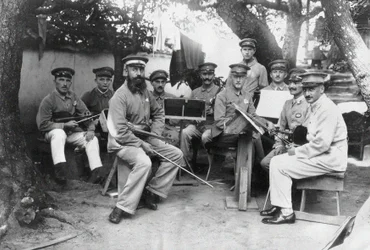 Members of a German Bando POW camp orchestra at Tokushima Prefecture