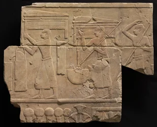 Men Bearing Tomb Equipment