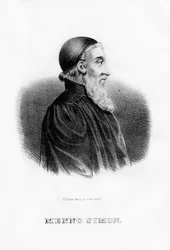 Menno Simons, Dutch Anabaptist religious leader, 1854