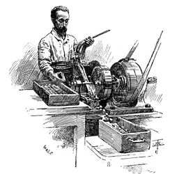Milling the edges of coins, Royal Mint, London