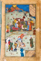 Miniature from Yusuf and Zalikha Legend of Joseph and Potiphar