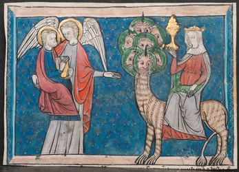 Miniature from a Manuscript of the Apocalypse: The Woman upon the Scarlet Beast