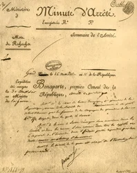Ministerial order on the subject of La Tour d