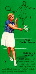 Miss Freda James - Forehand Volley, c1935
