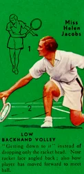Miss Helen Jacobs - Low Backhand Volley