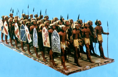 Model Pikemen, Tomb of Mesehti, 12th Dynasty