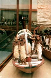Model boat, Ancient Egyptian, 14th century BC