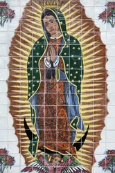 Mosaic of Our Lady of Guadalupe in Nombre de Dios Mission, Saint Augustine, United States