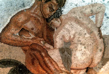 Mosaic of a Satyr and Nymph, House of Faun, Pompeii, Italy