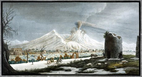 Mount Vesuvius erupting, Kingdom of Naples, winter 1767