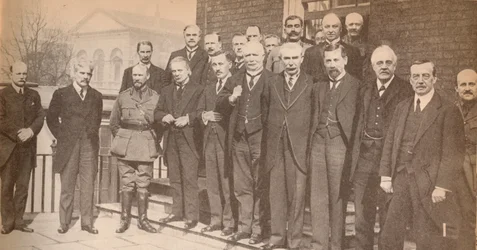 Mr. Lloyd George, Prime Minister, and some of his colleagues in 1917, c1917