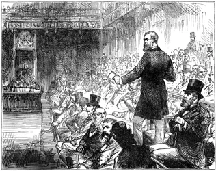Mr Plimsoll Addressing the House of Commons, London, mid-late 19th century, 1900