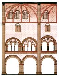 Mural Painting in the Nave of St Severus Church at Boppard, Germany