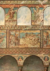 Mural paintings in the Church of St. George, Oberzell, Reichenau, Germany