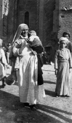 Muslim woman and child, Iraq