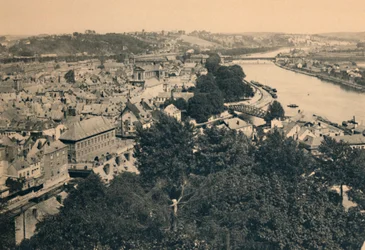 Namur. View of the City and Confluence of Sambre and Meuse