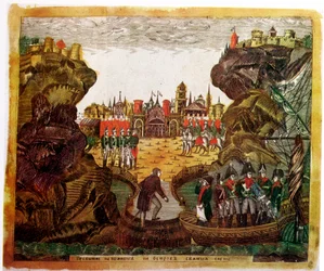 Napoleon arriving on St Helena, 1815