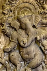 National museum of India, Delhi. Ganesh relief. (Detail)