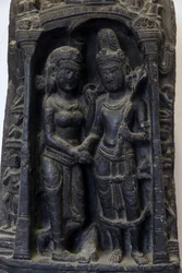 National Museum of India, Delhi. Wedding of Shiva and Parvati. Pala