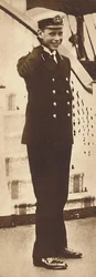 Naval cadet Prince Albert in the Royal Yacht Victoria and Albert