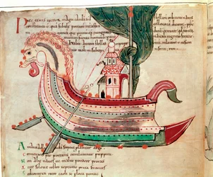 Norse Dragon-Prowed Ship