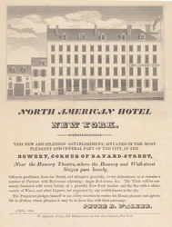 North American Hotel, New York, April 1832