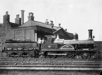North Staffordshire Railway steam Locomotive No 14 and its tender